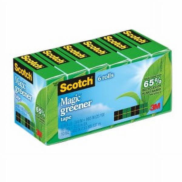 Scotch Magic Greener Tape 812-6P, 6 pack, 3/4 in x 900 in (19 mm x 22,8 m)