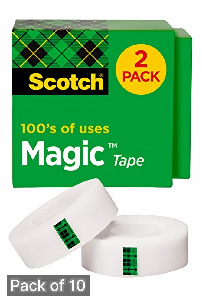 Scotch Magic Tape, Versatile, 3/4 x 1000-inch Refills (Pack of 10)