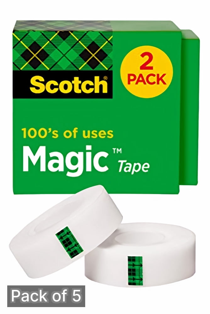 Scotch Magic Tape, Versatile, 3/4 x 1000-inch Refills (Pack of 5)