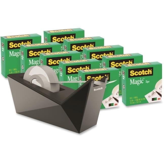 Scotch Magic Desktop Tape Dispenser, Black