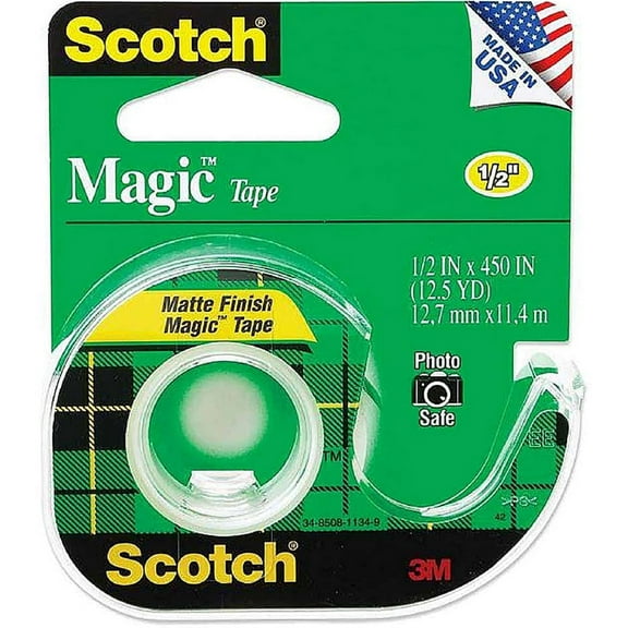 Scotch Magic Tape 1/2'' X 450'' 1 ea (Pack of 2)