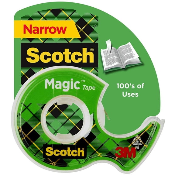 Scotch Magic Tape Dispenser, Clear, 1/2 in. x 800 in., 1 Dispenser