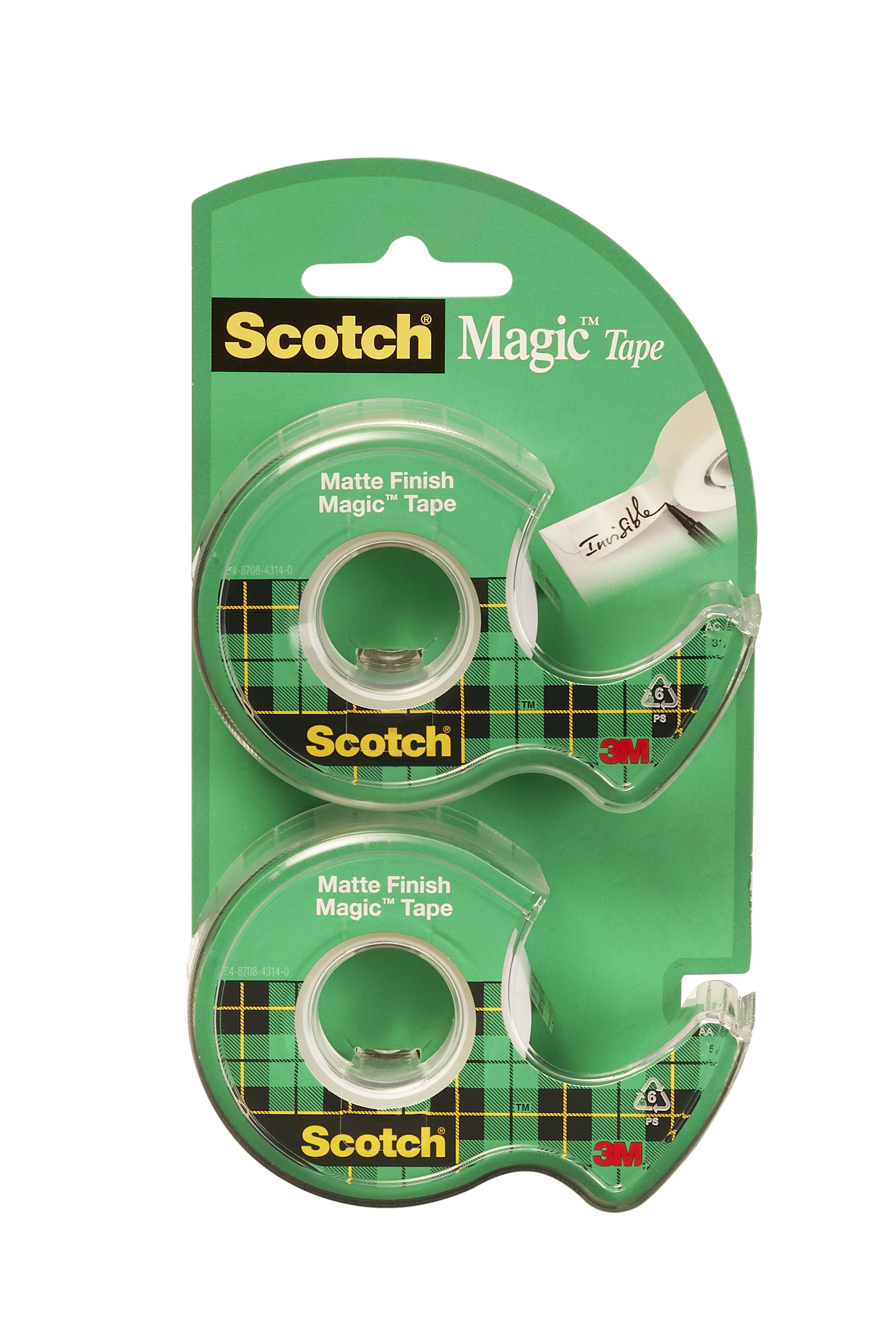 Scotch Magic Tape 119SDM-2, 1/2 in x 750 in
