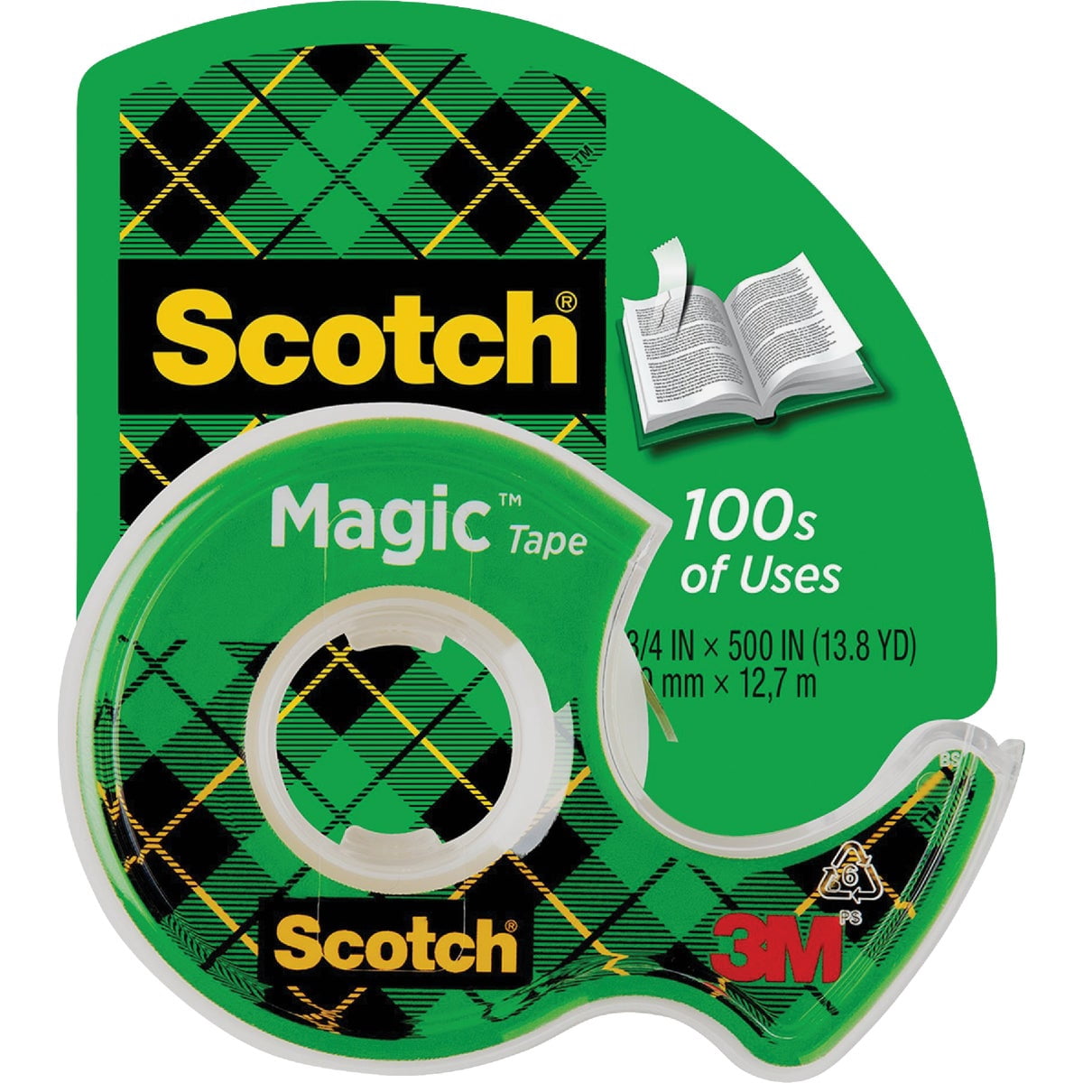 Scotch Magic Tape, 12 Rolls, Great for Gift Wrapping, Numerous Applications, Invisible, Engineered for Repairing, 1/2 x 450 Inches, Dispensered 104