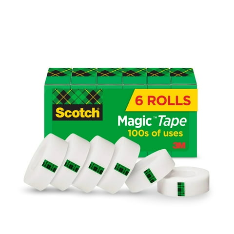 Scotch Magic Tape, 3/4 in. x 1,000 in. per Roll, 6 Rolls