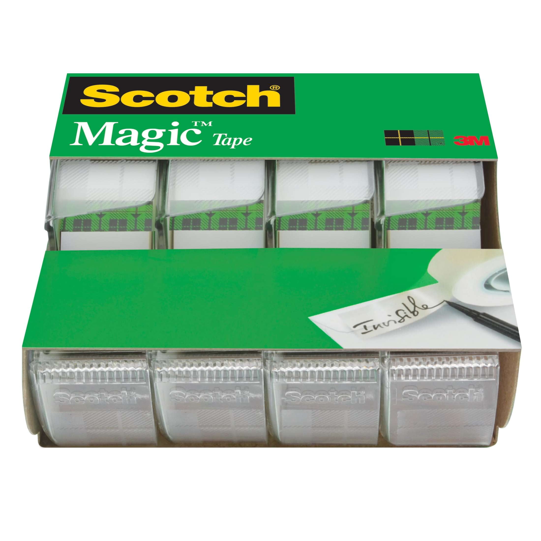 Scotch Magic Tape, Clear, 3/4 in. x 300 in., 4 Dispensers - Walmart.com