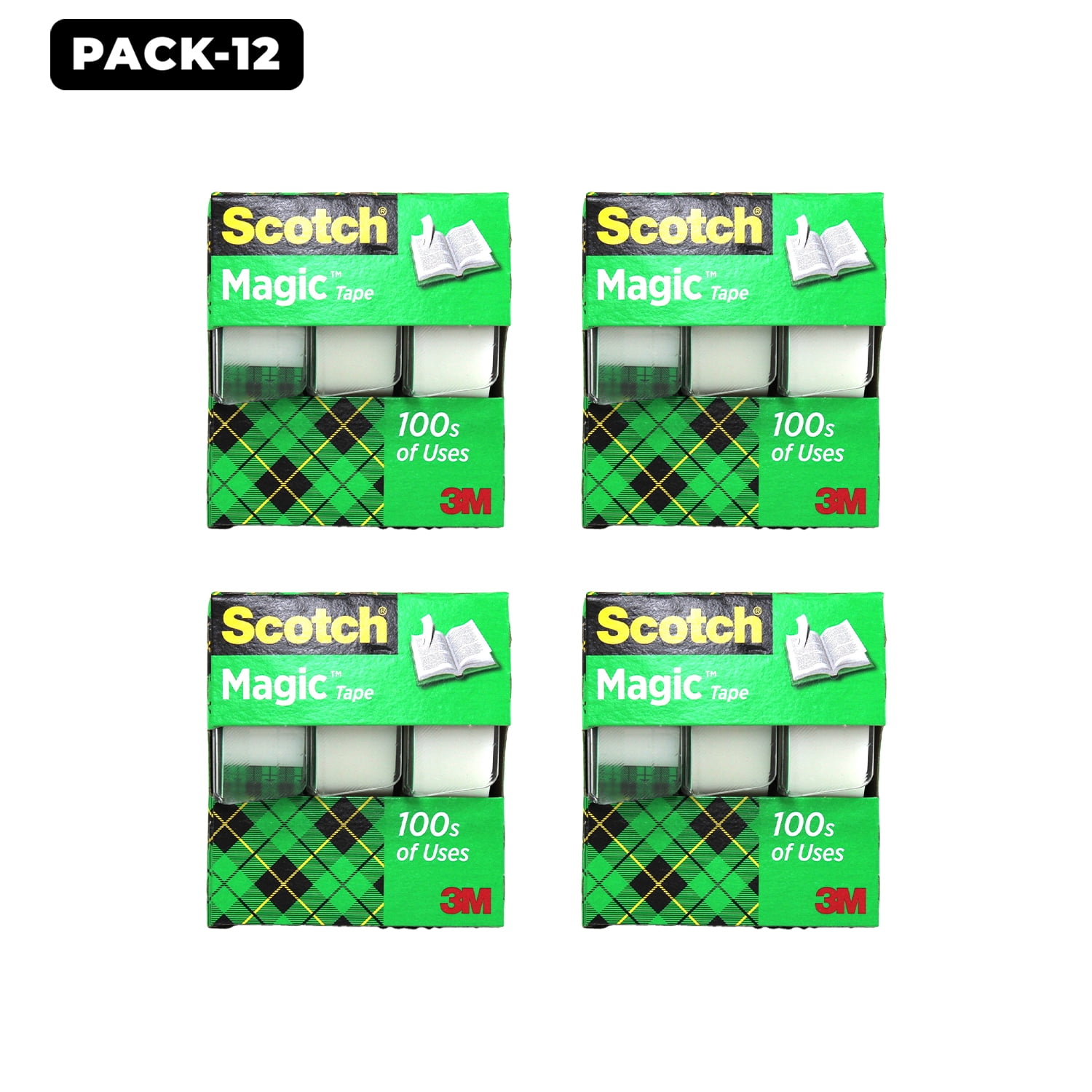 Scotch Magic Tape, 3/4 x 300 Inches, (3105) 12 Rolls