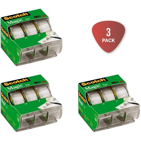 Scotch Magic Tape 3105, 3/4-Inch x 300-Inches, 3 Rolls 3-PACK