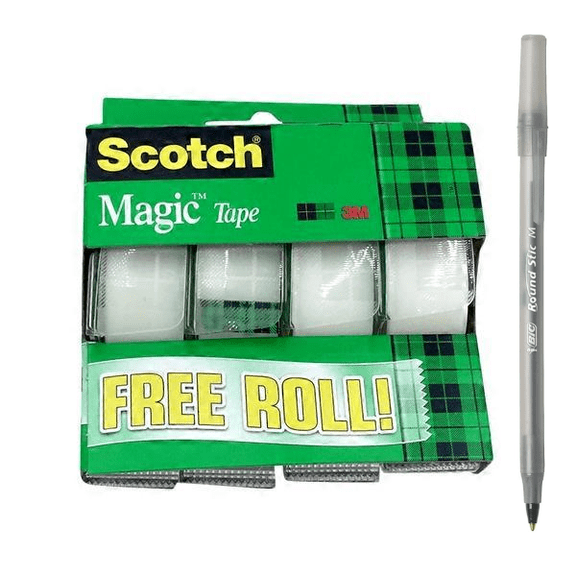 Scotch Magic Tape - 350" x 3/4" with pen