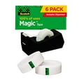 thumbnail image 1 of Scotch Magic Tape, 6 Rolls with Dispenser, Numerous Applications, Invisible, Engineered for Repairing, 3/4 x 1000 Inches, Boxed (810K6C38), 1 of 4