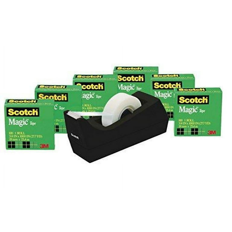  Scotch(R) Magic(TM) Tape in Dispensers, 3/4in. x 600in, Pack  of 2 : Office Adhesives And Accessories : Office Products