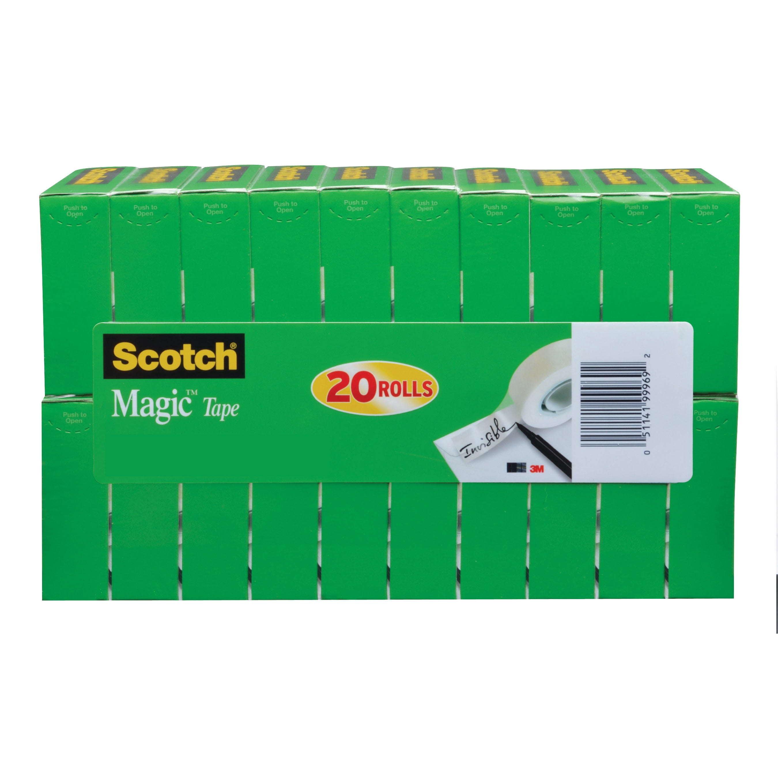 Scotch Magic Tape 810K20, 3/4 in x 1000 in 20 rolls/pack, 6 packs/cs