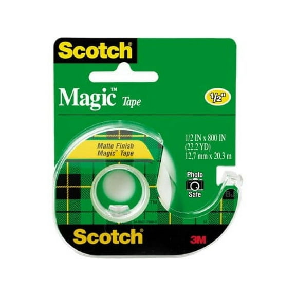 Scotch Magic Tape Narrow 1/2-inch x 800-inches (Pack of 4)