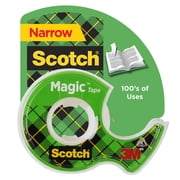 Scotch Magic Tape Dispenser, Clear, 1/2 in. x 800 in., 1 Dispenser