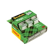 Scotch Magic Tape Dispenser, Clear, ¾ in. x 325 in., 3 Dispensers