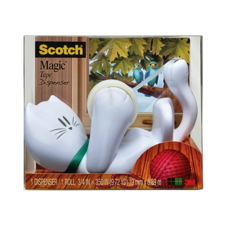 Scotch® Magic™ Tape Dispenser. Kitty, White