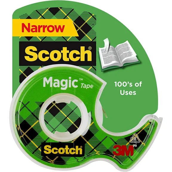 Scotch Magic Tape, Display Case, 1/2 In X 450 In (12Mm X 11.4 M) - 1 Roll, 6 Pack