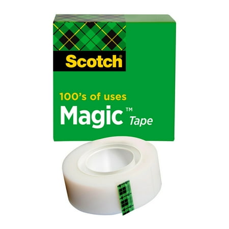 Scotch Magic Tape, Invisible, 1 Tape Roll