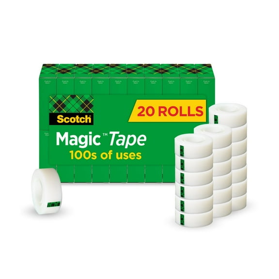 Scotch Magic Tape Refills, 3/4 in. x 1000 in., 20 Boxes