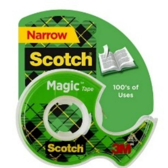 Scotch Magic Tape Narrow 1/2-inch x 800-inches (Pack of 5)