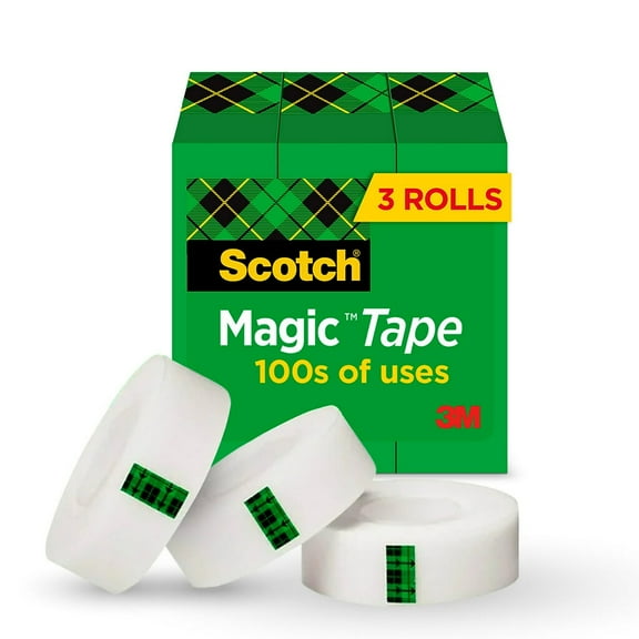 3m 810S3 Magic Tape Refill, 1" Core, 0.75" X 22.2 Yds, Clear, 3/pack