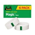 thumbnail image 1 of Scotch Magic Tape Refill, 1" Core, 0.75" x 83.33 ft, Clear, 6/Pack, Each, 1 of 3
