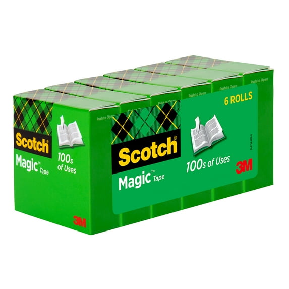 Scotch Magic Tape Refill 6 Pack, 3/4 in. x 800 in., 6 Boxes/Pack