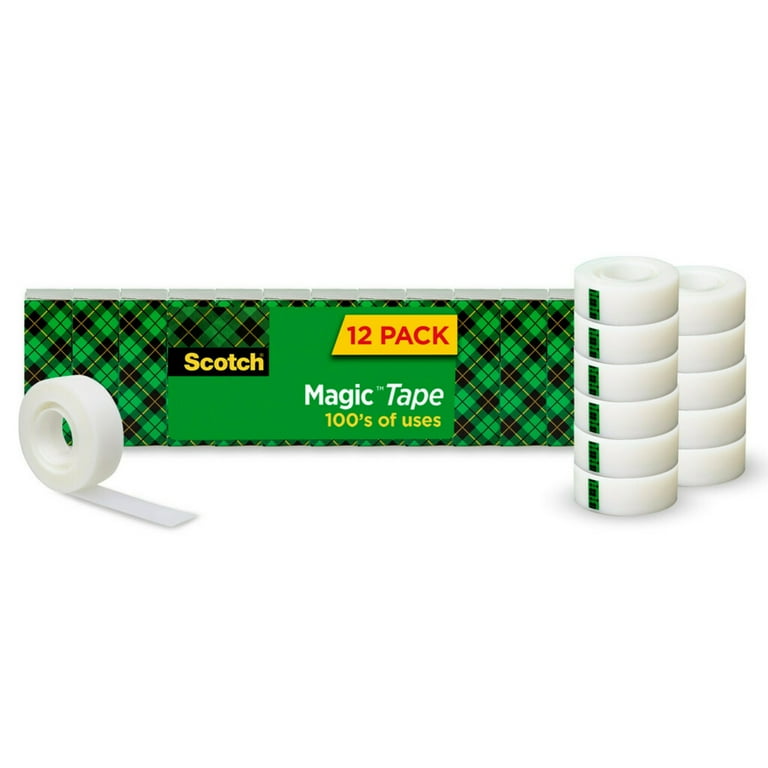 Scotch Brand Magic Tape, Permanent Invisible Tape, 12 Rolls Scotch Brand Magic Tape, Permanent Invisible Tape, 12 Rolls
