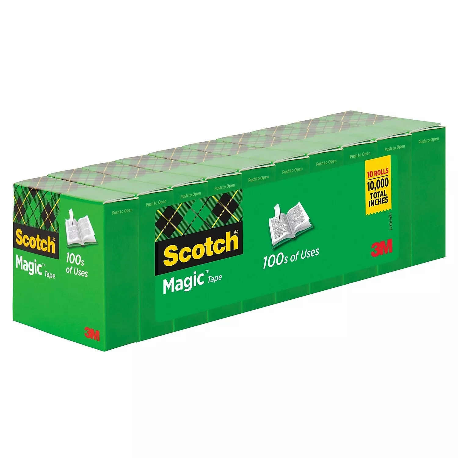Scotch Magic Tape Value Pack 3/4" x 1000" 1" Core Clear 10/Pack 810P10K