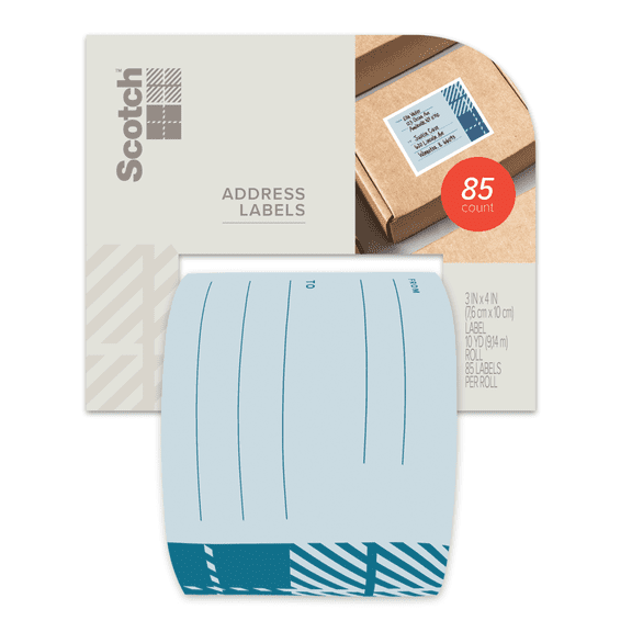 Scotch Mailing Label Roll: 3 in. x 4 in. (Blue) 85-labels