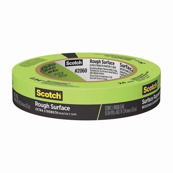 3m Masking Tape,15/16" W,60 yd L,Green,PK36 2060