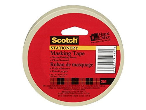 Scotch Masking Tape Roll, .7in. x 54.6 yd., 1 Roll per Pack