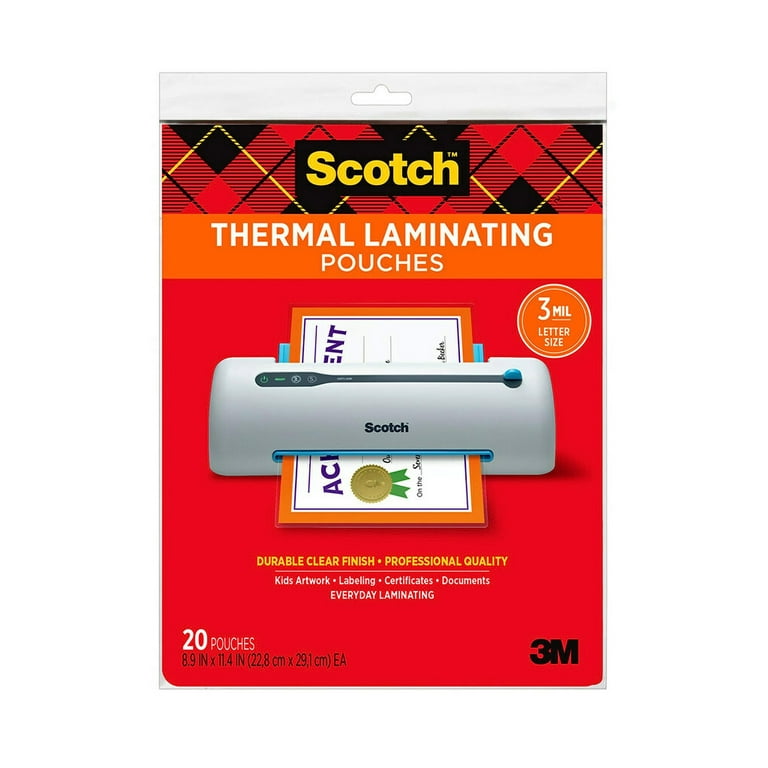 Laminating Pouches, 3 mil, 8.9 x 11.4, Clear, 20/Pack Laminating Pouches, 3 mil, 8.9 x 11.4, Clear, 20/Pack