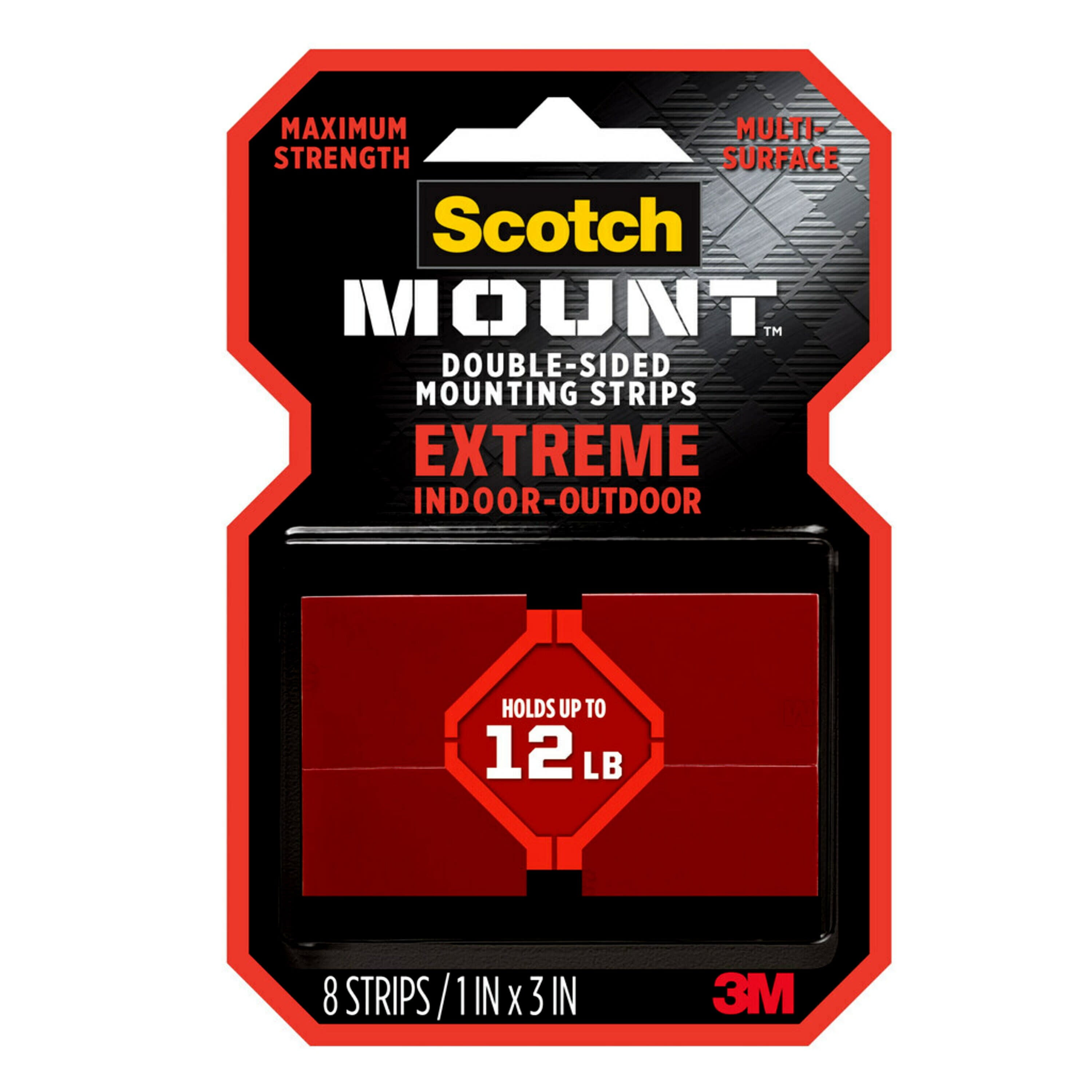 3M SCOTCH Adhesive tape, double-sided, extra strong, exterior, 19