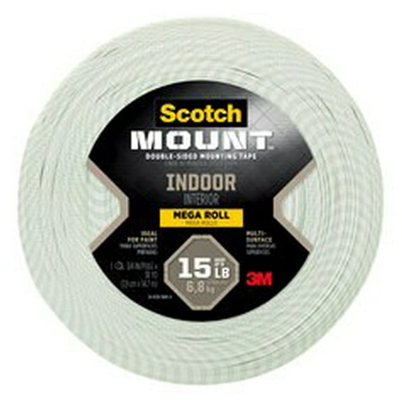 Scotch-Mount Indoor Double-Sided Mounting Tape 110H-MR, 3/4 in x 38 yd (1.9 cm x 34.75 m)