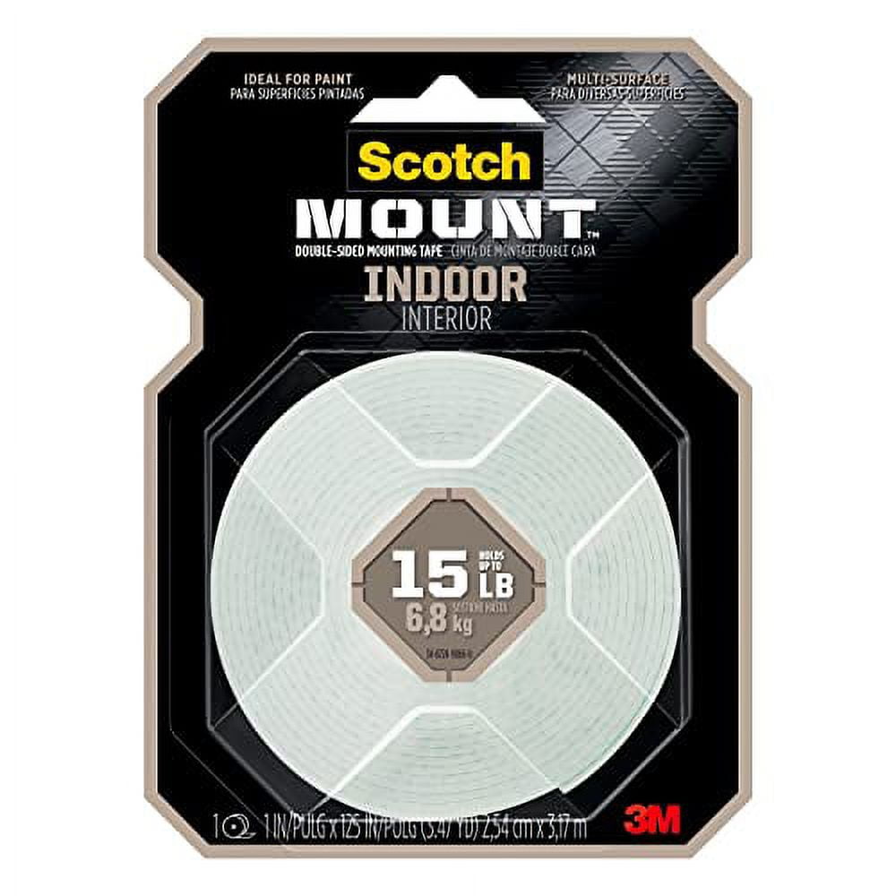 Scotch-Mount Clear Double-Sided Mounting Tape 1-in x 10.41-ft Double-Sided  Tape in the Double-Sided Mounting Tape department at
