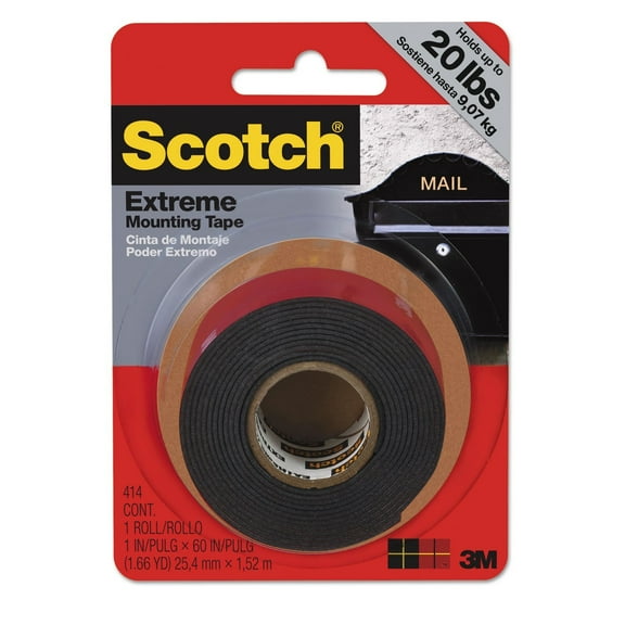 Scotch Mounting Tape Extremely Strong - Heavy Duty Adhesive - 1 Count, Black