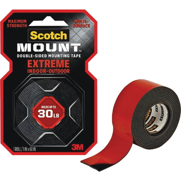 Scotch Mounting Tape Extremely Strong - Heavy Duty Adhesive - 1 Count, Black