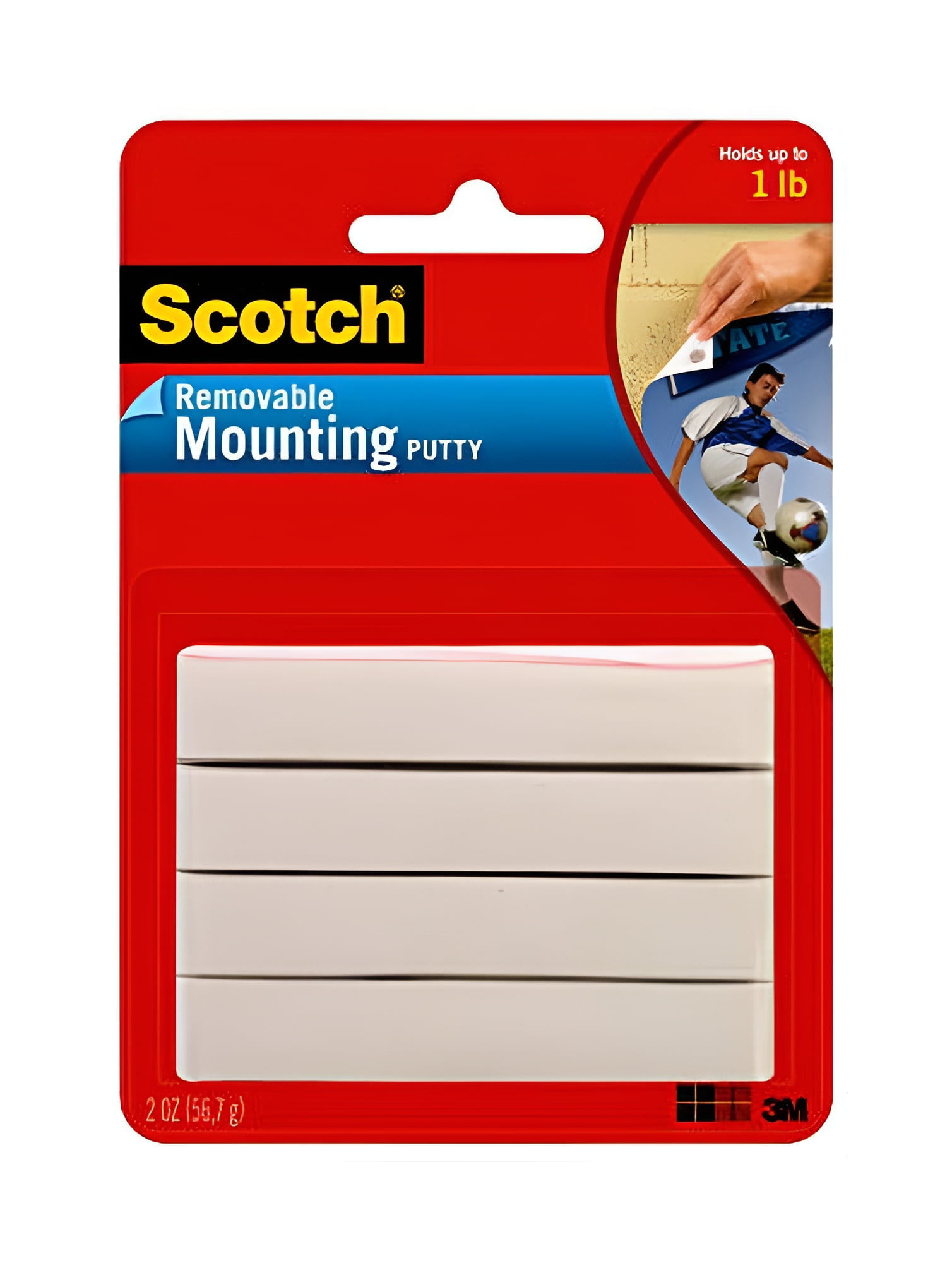 Scotch Mounting Putty, Removable, 2 oz., White (860)