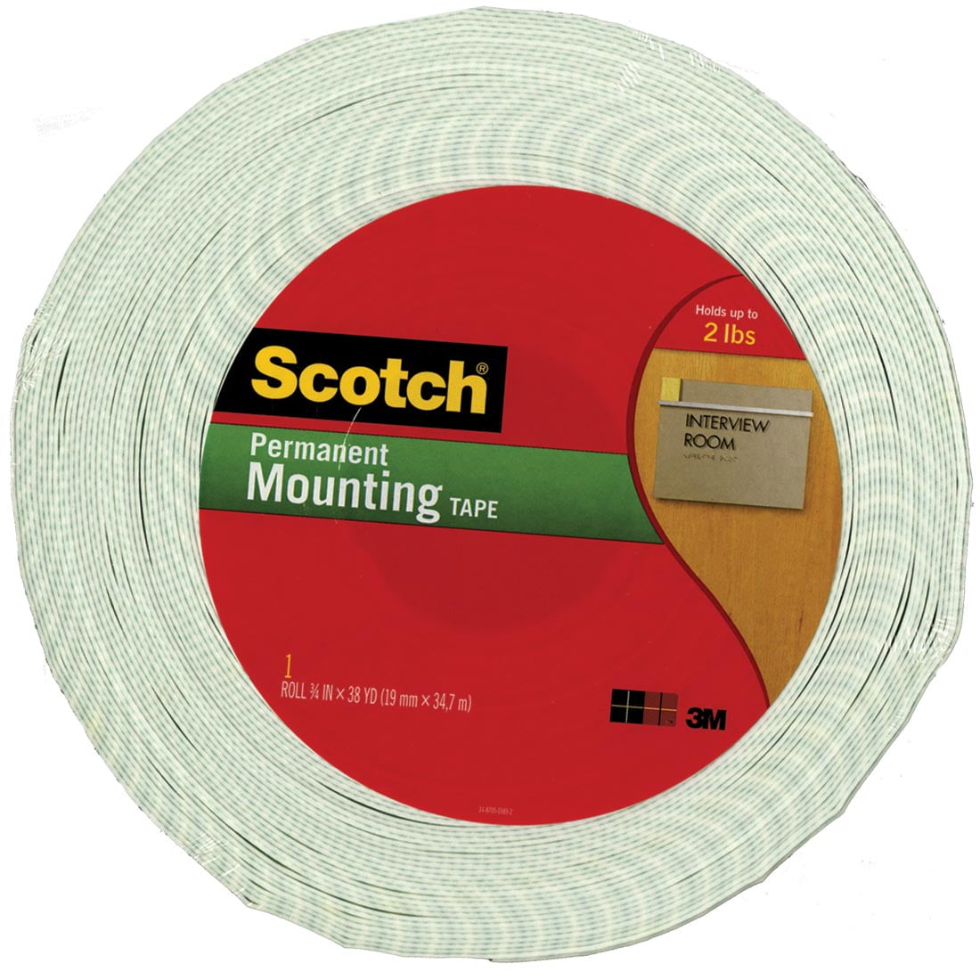 Scotch Mounting Tape, 3/4" x 38YDS