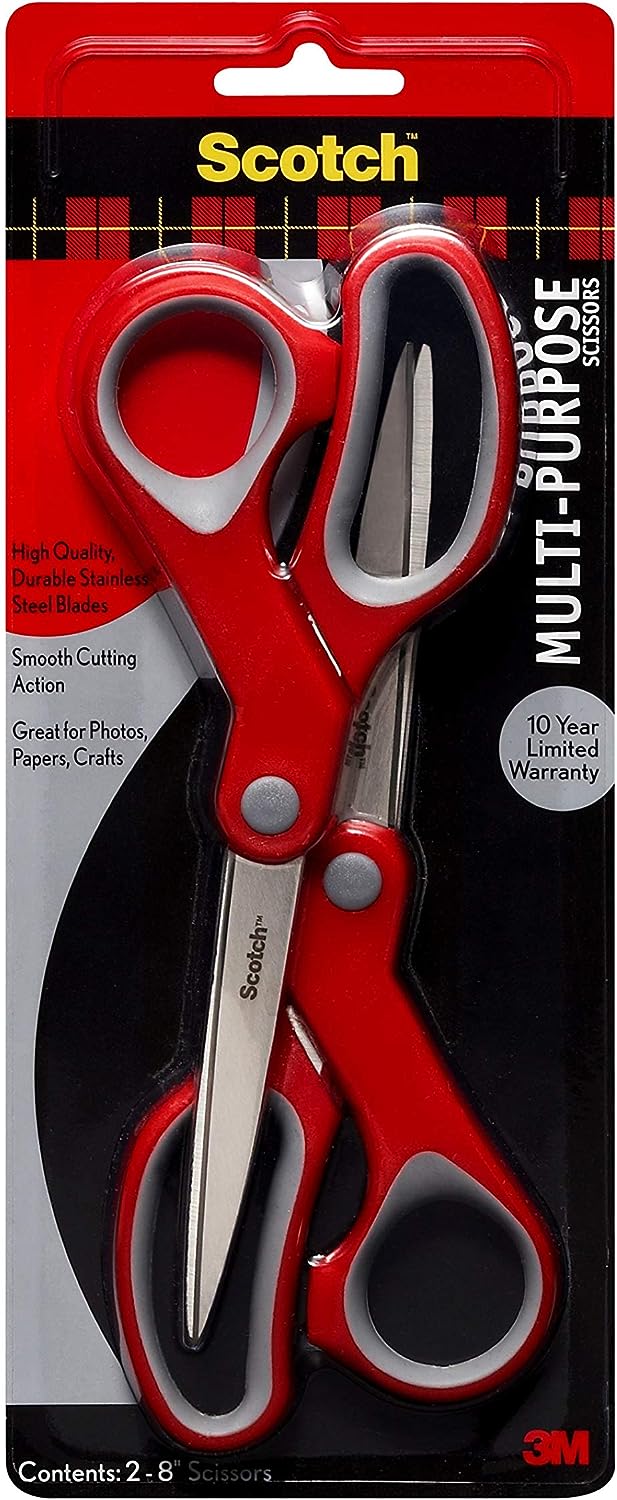 Scotch™ MultiPurpose Scissor, 8 in, 2Pack