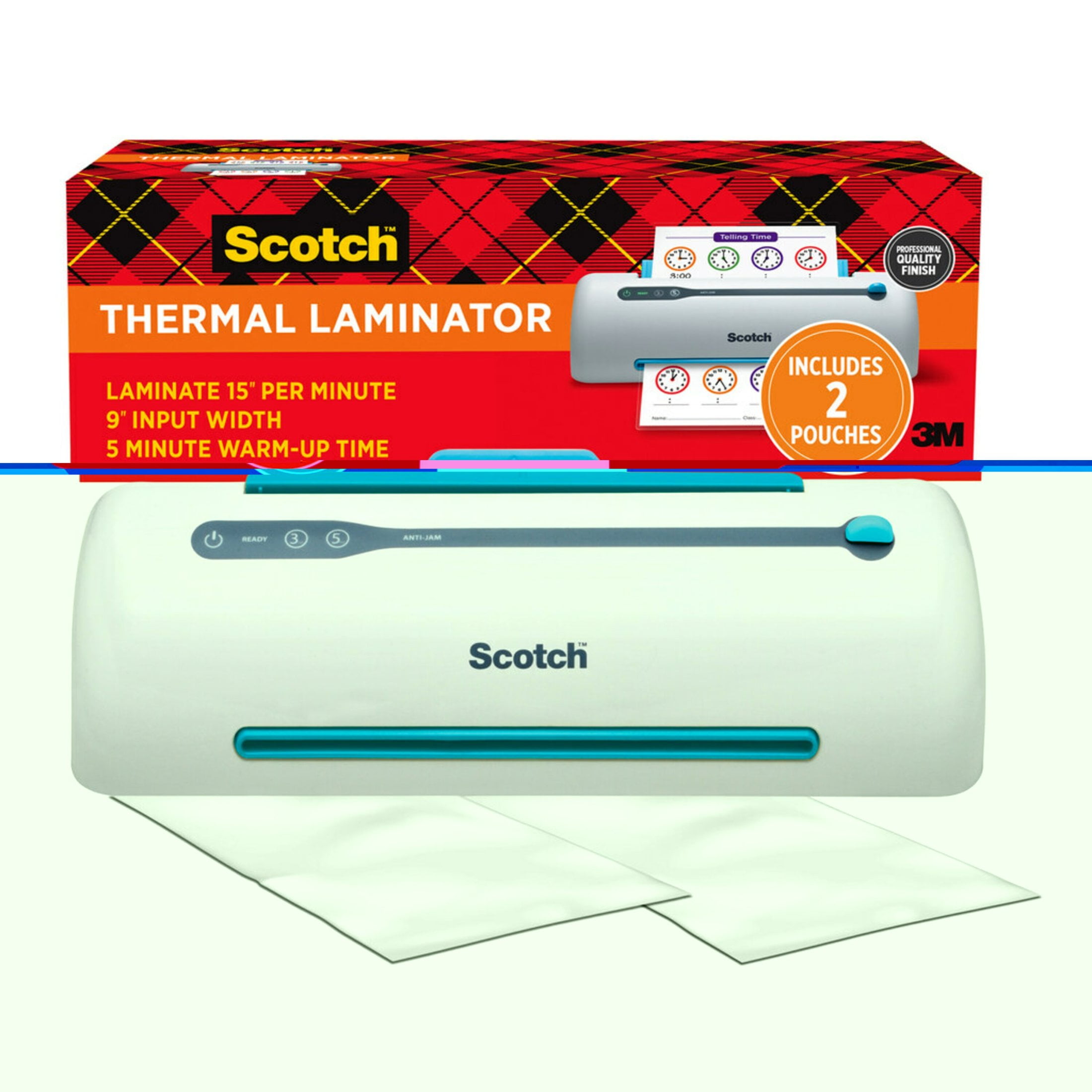 Scotch Thermal Laminator, White/Blue, 9 in., 1 Machine