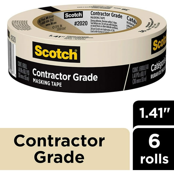 Scotch Painter's Tape 2020-1.5A-CP 2020-36A-CP Masking Tape, 1.41" Width