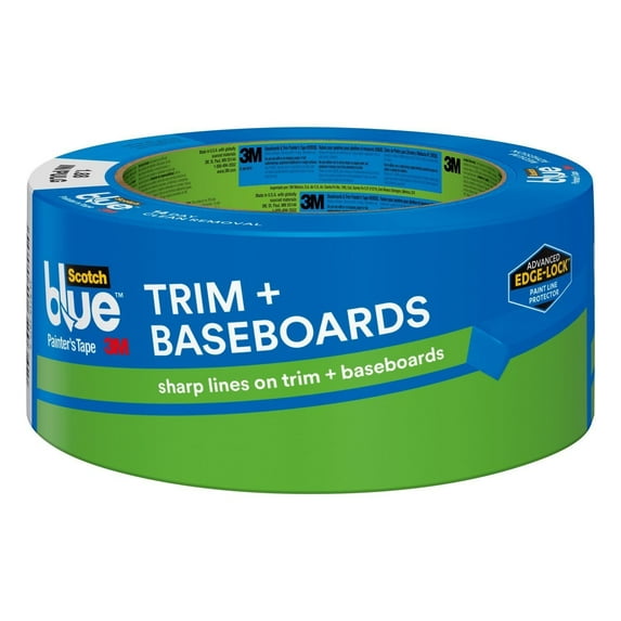 Scotch Painter's Tape 2093EL-48E Trim + BASEBOARDS Painter's Tape, 1.88-Inch x 60-Yards, Blue