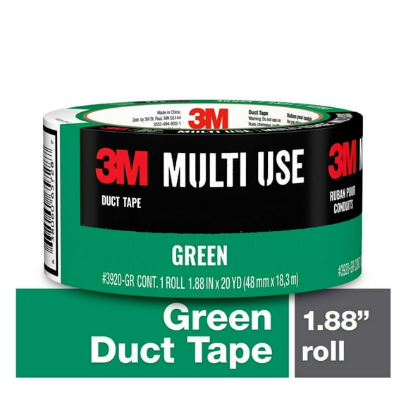 3M Duct Tape, Green, Multi Use, 1.88 in x 20 yd, 1 Roll