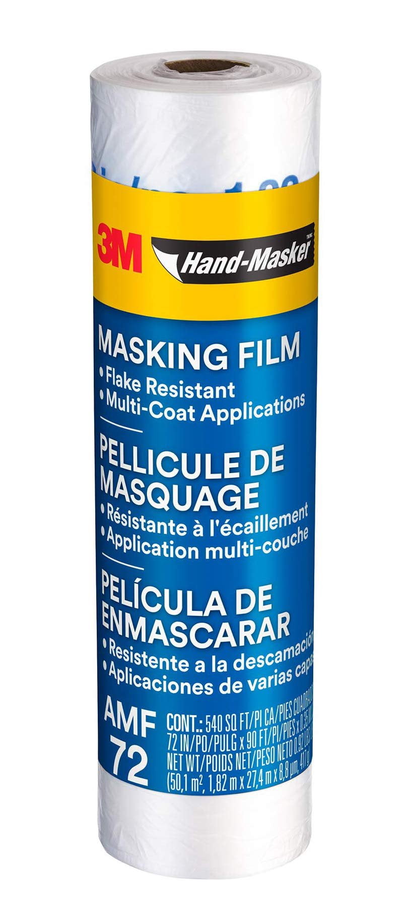 Scotch Painter's Tape AMF72 3M Hand-Masker Advanced Masking Film, 72" Width, 12 Rolls