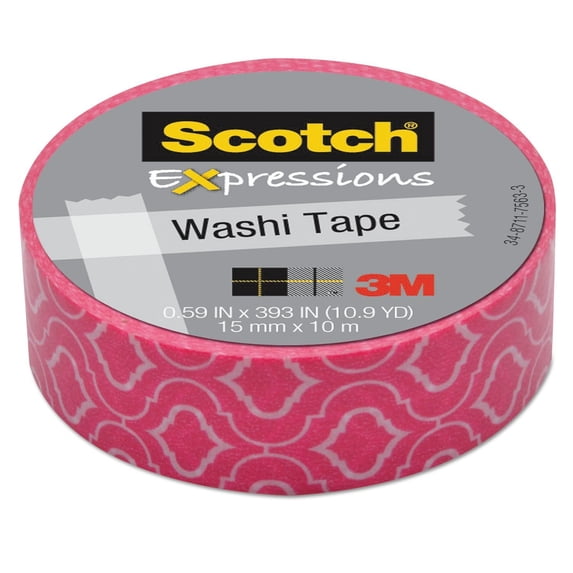 Scotch Pink Expression Washi Tape, 1 Each