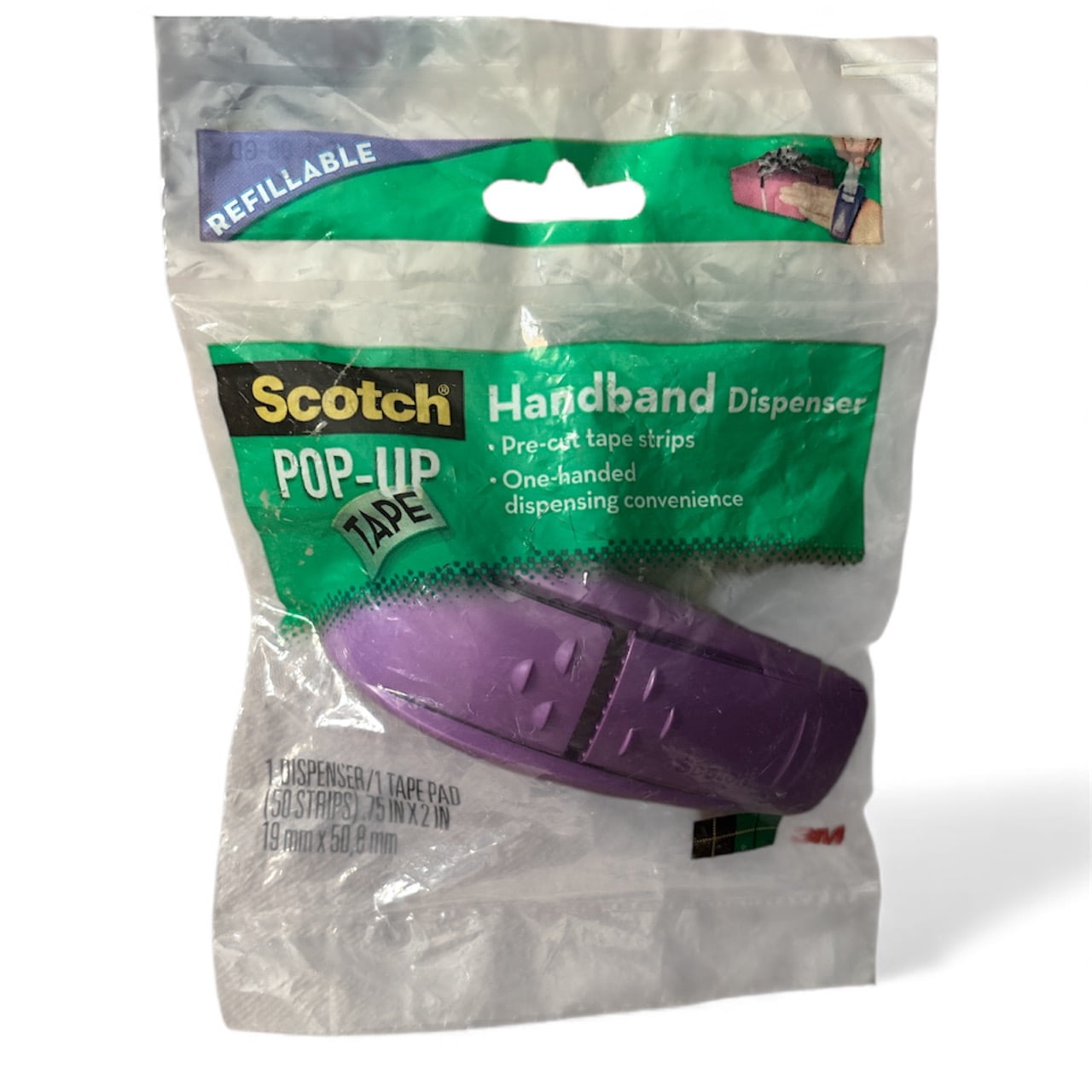 Scotch Pop-up Handband Tape Dispenser with 50 pre-cut tape strips