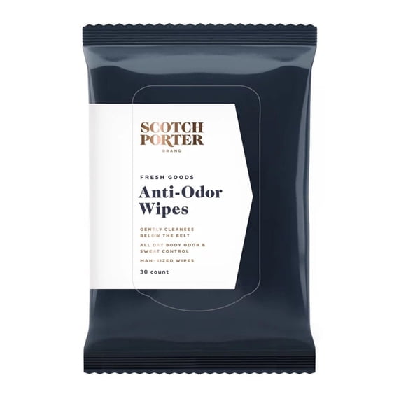 Scotch Porter Anti Odor Wipes, 30 Ea..