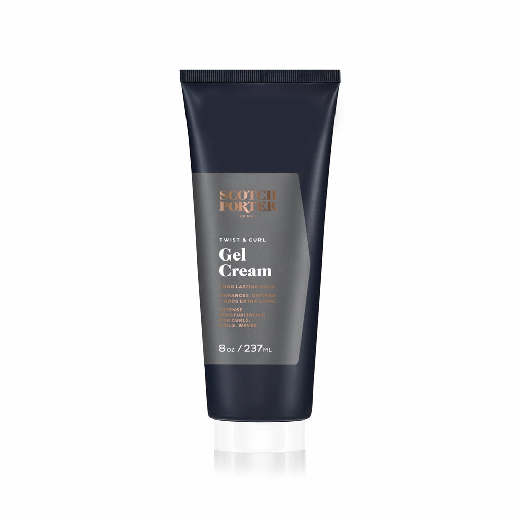 Scotch Porter Twist & Curl Gel Cream, 8 oz., All Hair Types, Moisturizing, Unisex